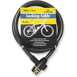 Sterling Braided Steel Locking Cable with Bracket 1.8m/15mm [152K]
